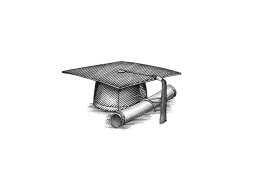 graduation cap  &  diploma stock